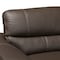 Baxton Studio Townsend Modern Brown Full Leather Sectional Sofa with Right Facing Chaise 223-13124-ZORO - alternate 3